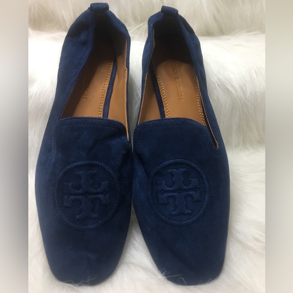Tory Burch Shoes - Authentic NWOB Tory Burch Blue Suede Loafers Size 8
